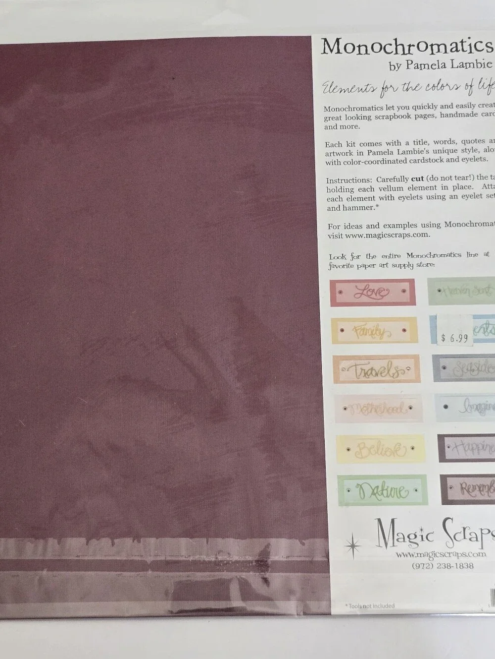 new MAGIC SCRAPS Monochromatics Remember Themed Scrapbook Junk Journal Combo Kit